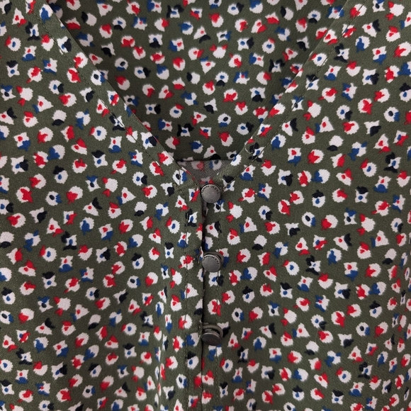 Tommy Jeans Floral Pattern No Wrinkle Blouse In Size S - Picture 5 of 10